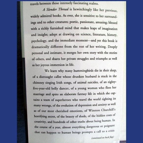 Book: A Slender Thread by Diane Ackerman - Picture 7 of 12